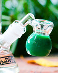 the dung 14mm jade mini perc ash catcher in a chronical bong in a garden