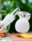 the dung 14mm white mini perc ash catcher in a chronical bong in a garden